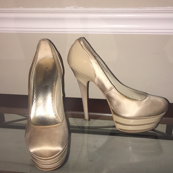 Nude satin platform heel - Picture 6 of 7